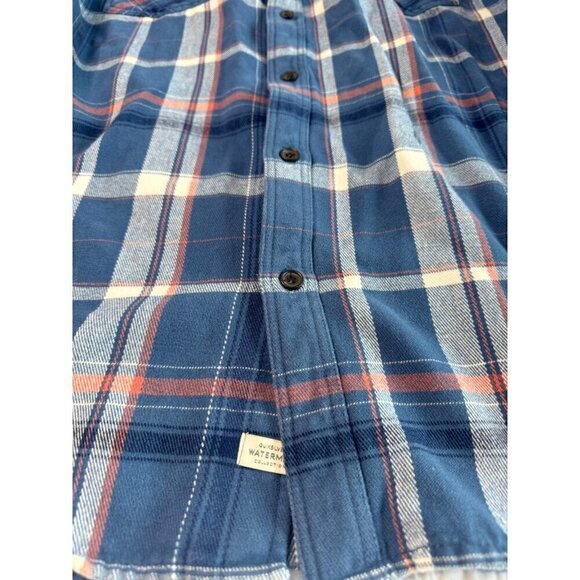 Quicksilver Waterman Collection Flannel Long Sleeve Shirt Tailored Fit SZ XL - Picture 5 of 12